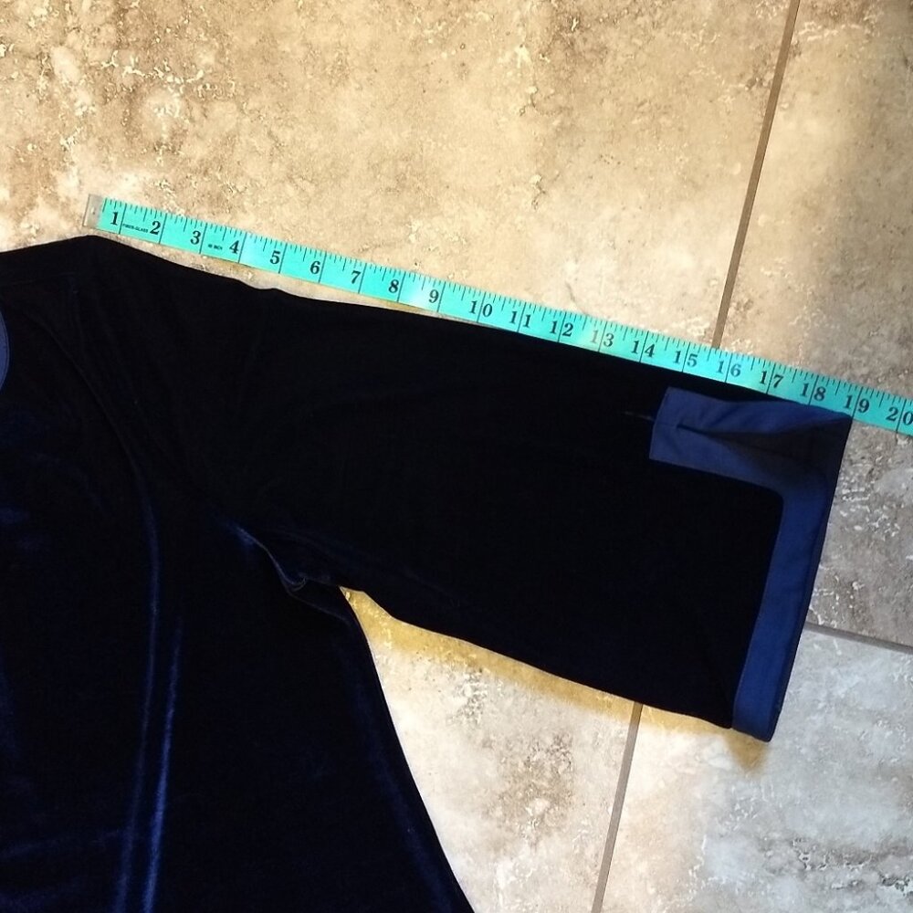 Women's Soft Surroundings Blue Velvet Tunic Shirt - Size Small - Picture 10 of 10